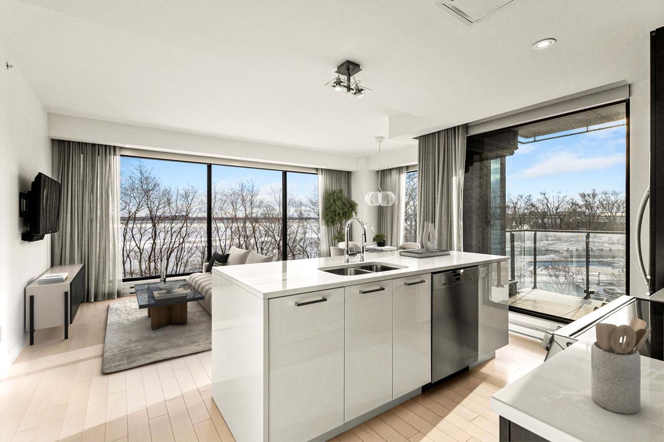 Vue d'ensemble - 303-299 Rue De La Rotonde, Montréal (Verdun/Île-Des-Soeurs), QC - Indoor Photo Showing Kitchen With Double Sink