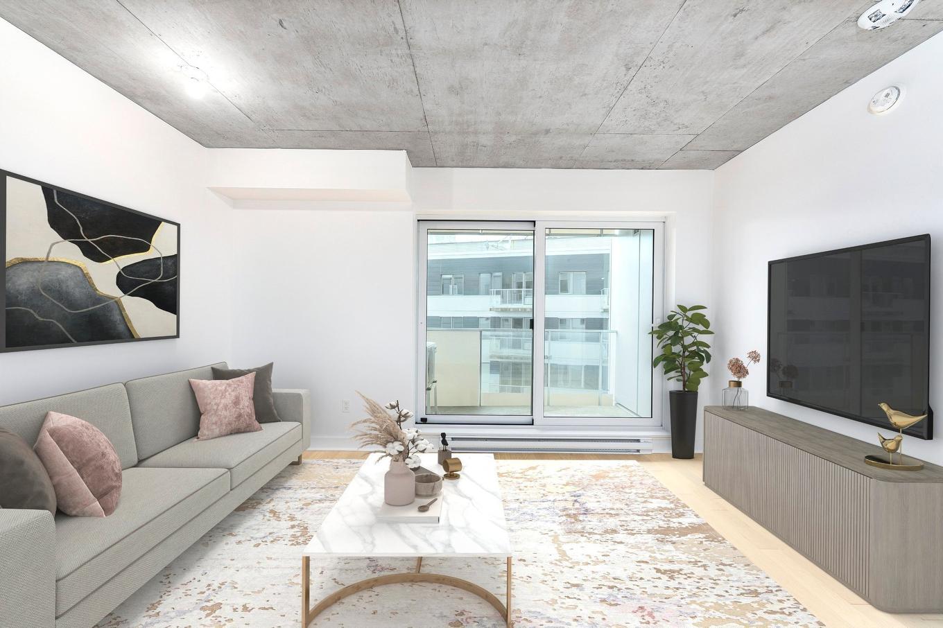 Living room - 1408-100 Rue Murray, Montréal (Le Sud-Ouest), QC - Indoor Photo Showing Living Room