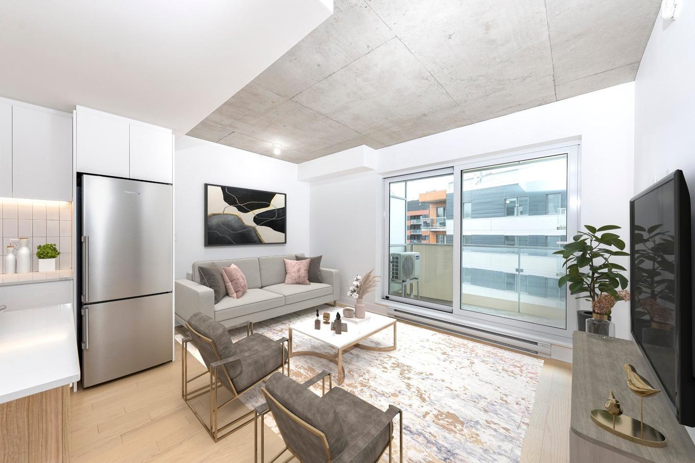 Living room - 1408-100 Rue Murray, Montréal (Le Sud-Ouest), QC - Indoor Photo Showing Living Room