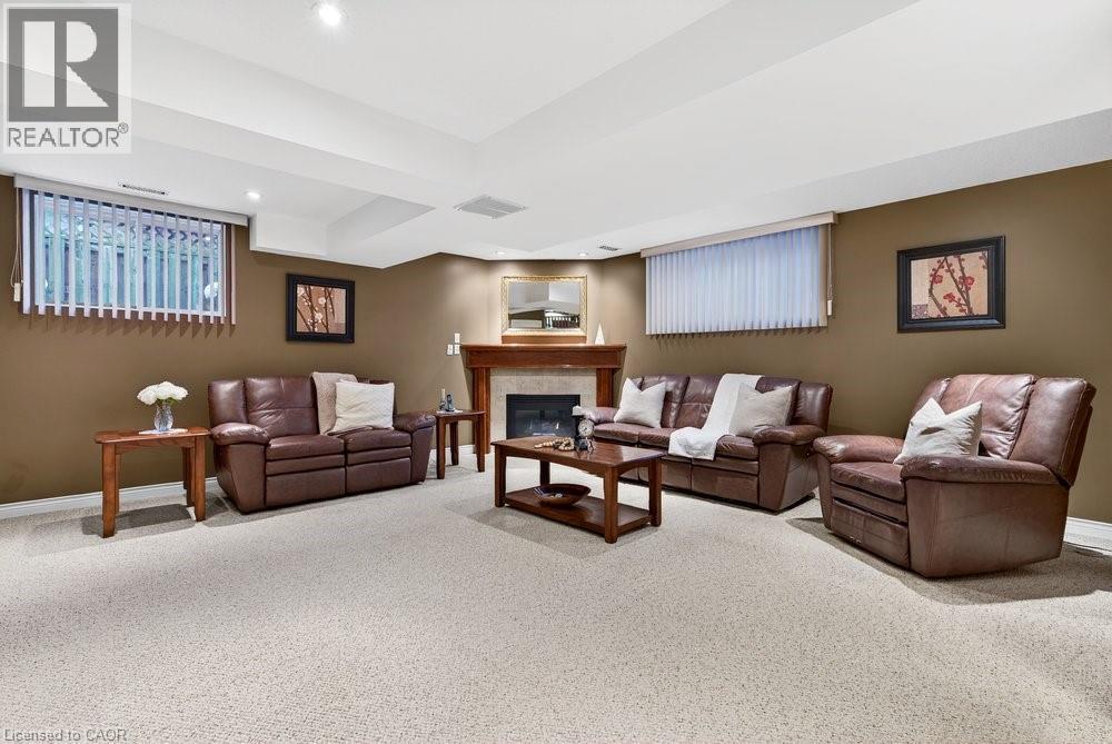 128 Nugent Drive, Hamilton, ON - Indoor With Fireplace