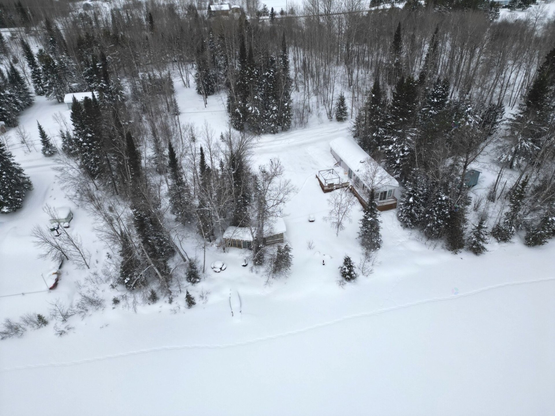 Aerial View - 32 Av. De La Plage, Barraute, QC - Outdoor With View