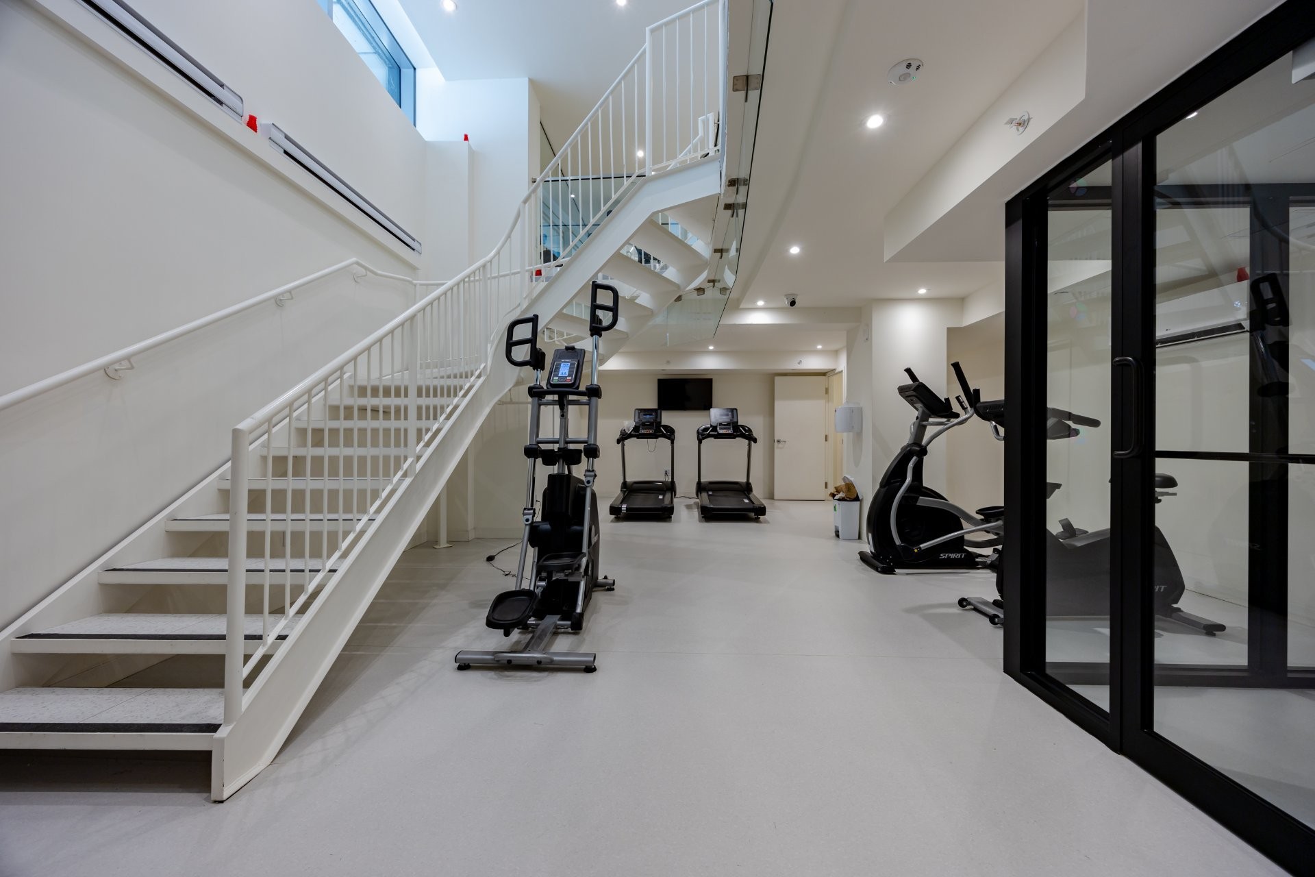 Salle d'exercice - 1606-360 Rue Mayor, Montréal (Ville-Marie), QC - Indoor Photo Showing Gym Room