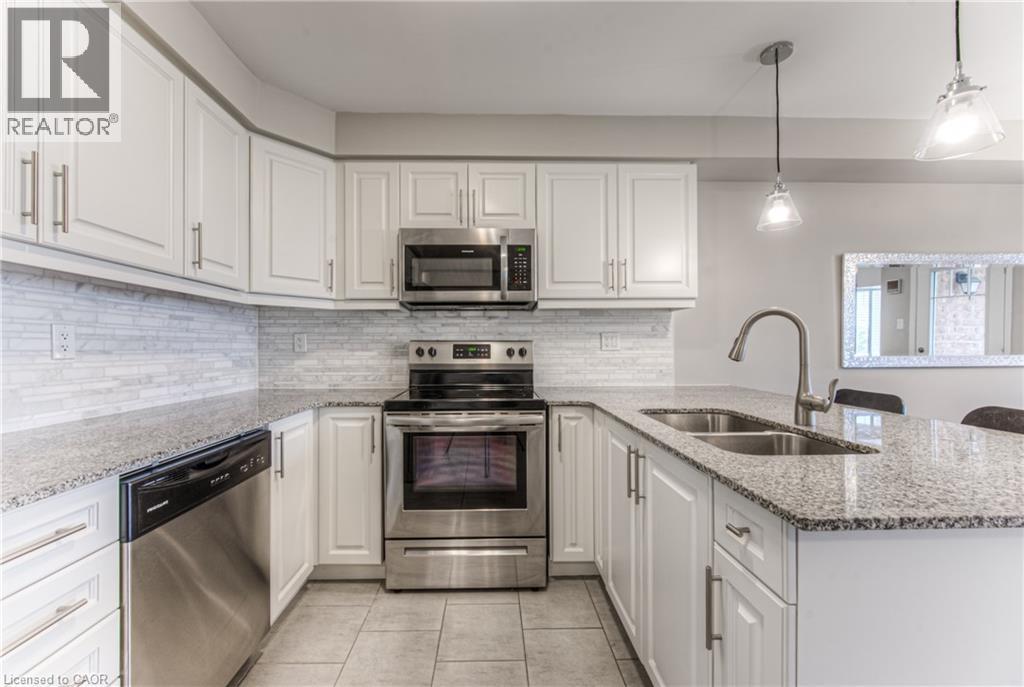 225 Netherby Lane, Kitchener, ON - Indoor Photo Showing Kitchen With Double Sink With Upgraded Kitchen