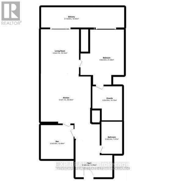 Floor plan - 607 - 20 Edward Street, Toronto, ON - Other