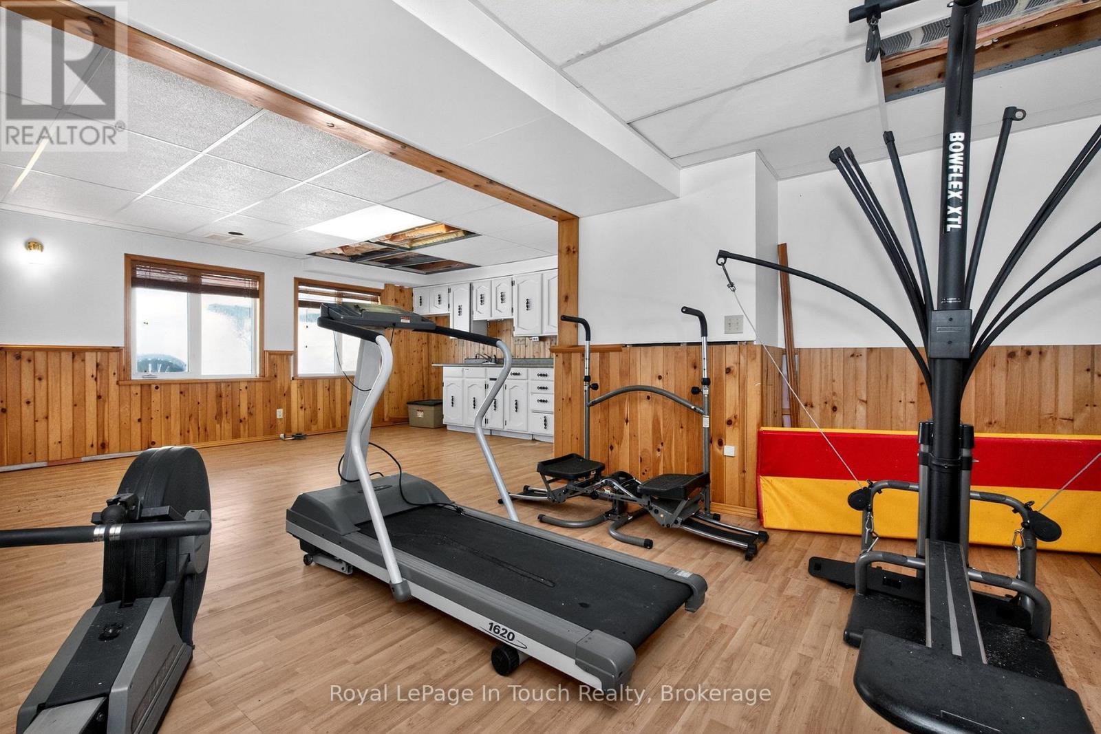 Rec Room/Living/Kitchenette - 1 Logmoss Road, Tiny, ON - Indoor Photo Showing Gym Room