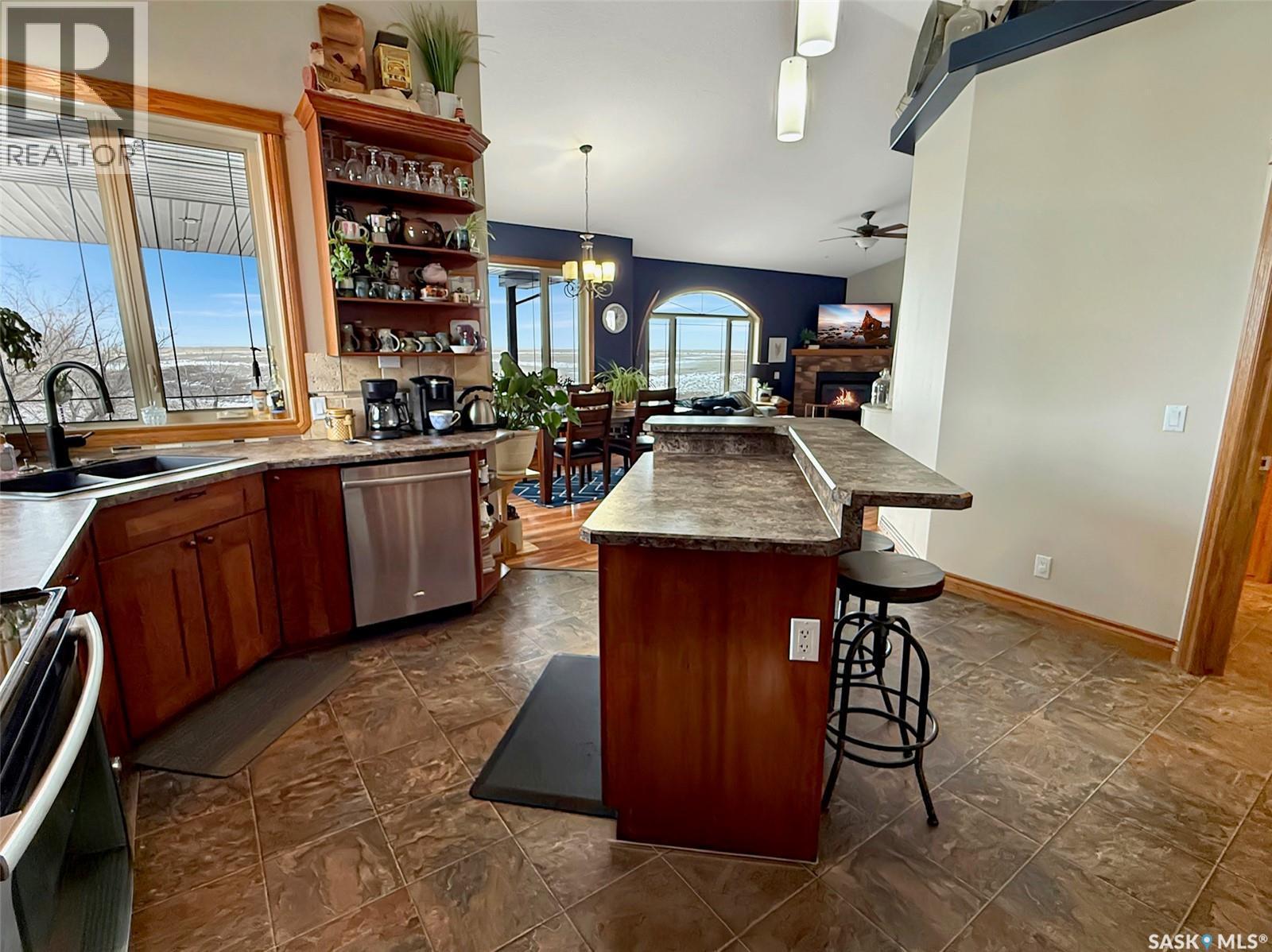 The Landing Acreage, Saskatchewan Landing, SK - Indoor Photo Showing Kitchen With Double Sink