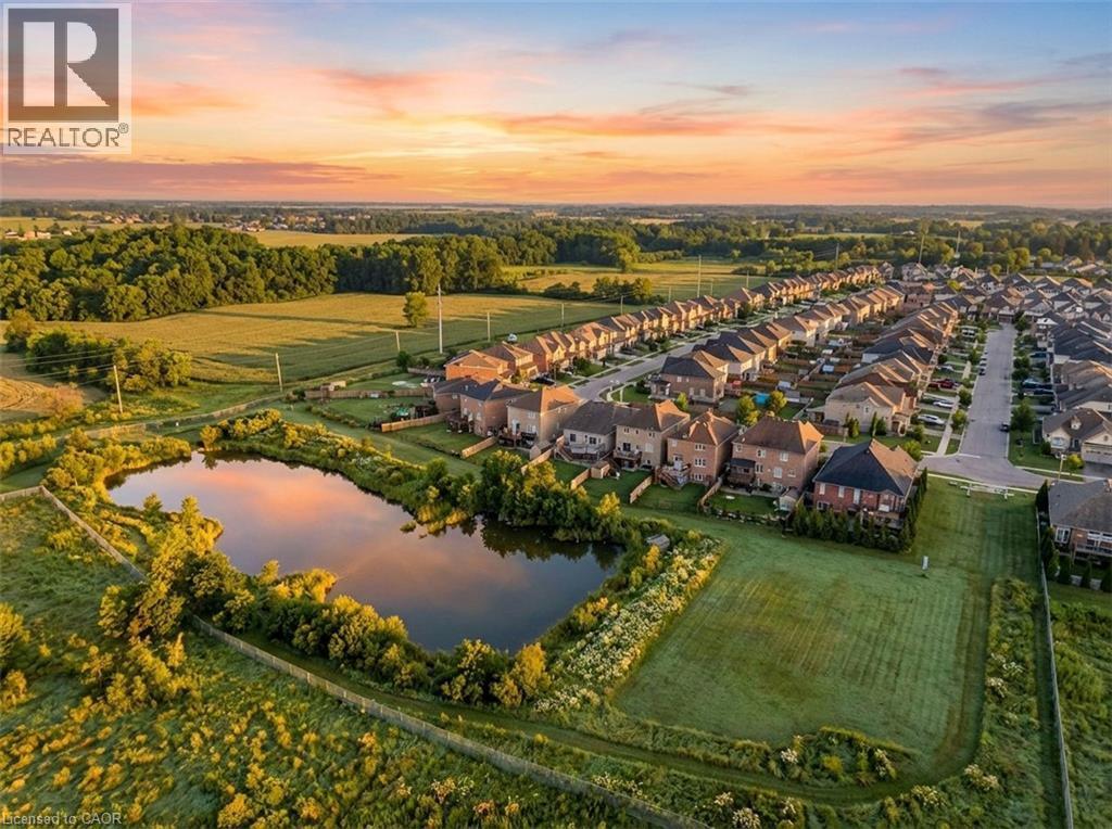 Aerial view at dusk of a water view and a view of rural / pastoral area - 59 Greti Drive, Hamilton, ON - Outdoor With View