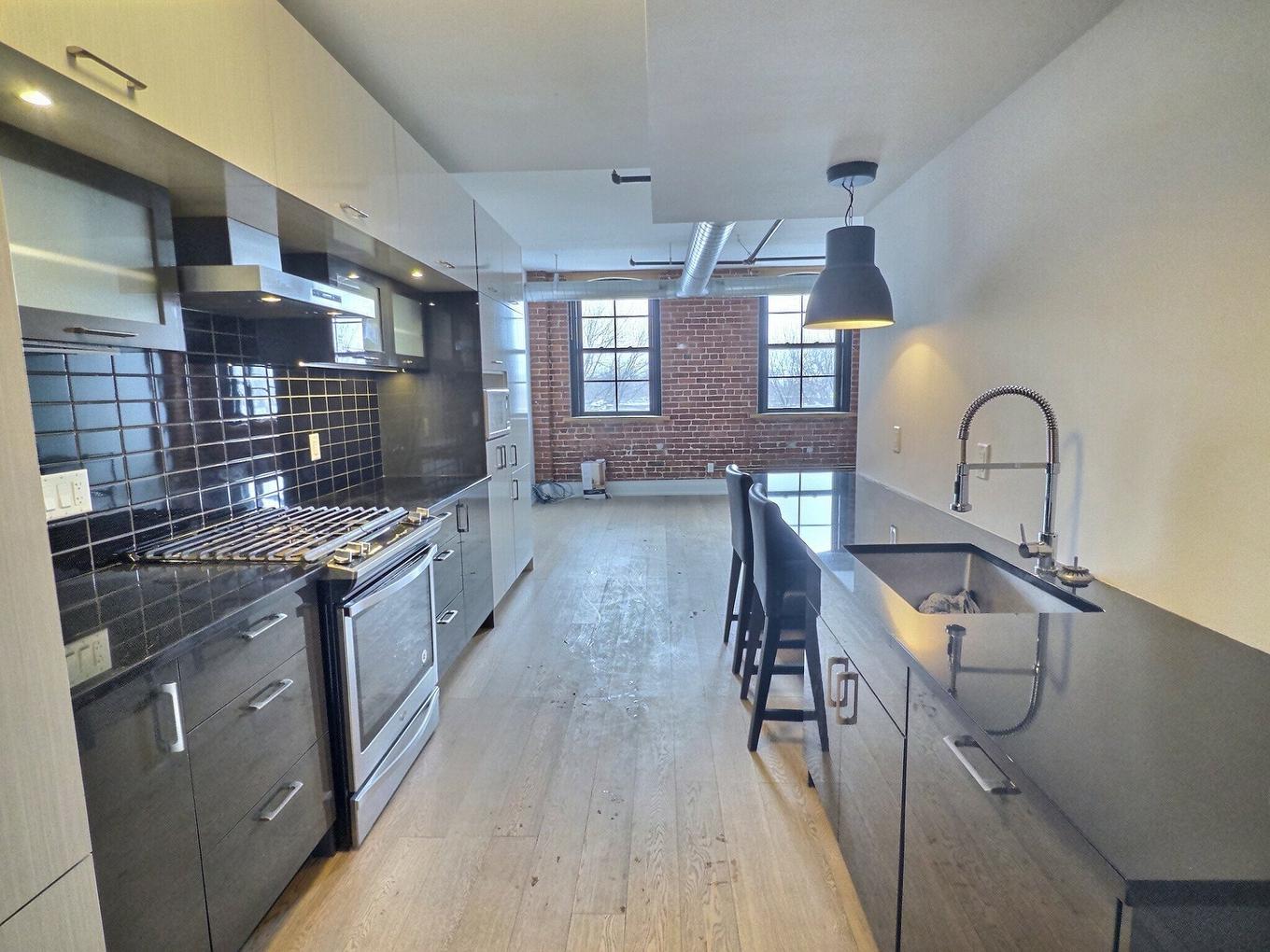 Cuisine - 409-1830 Rue Panet, Montréal (Ville-Marie), QC - Indoor Photo Showing Kitchen With Upgraded Kitchen