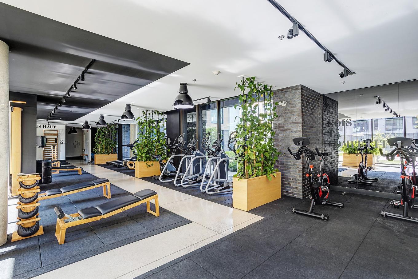 Exercise room - 115-75 Rue De Castelnau O., Montréal (Villeray/Saint-Michel/Parc-Extension), QC - Indoor Photo Showing Gym Room