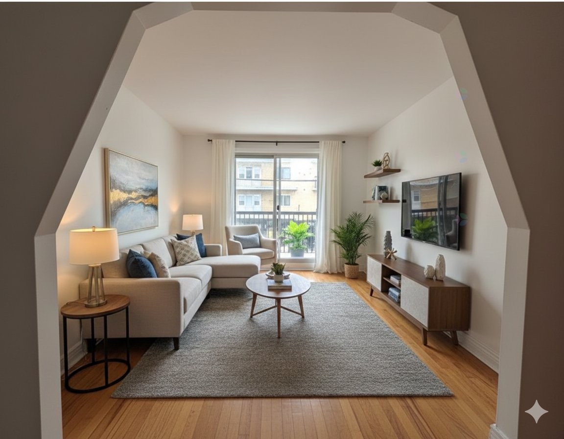 Salle familiale - 4-4570 Rue Bélanger, Montréal (Rosemont/La Petite-Patrie), QC - Indoor Photo Showing Living Room