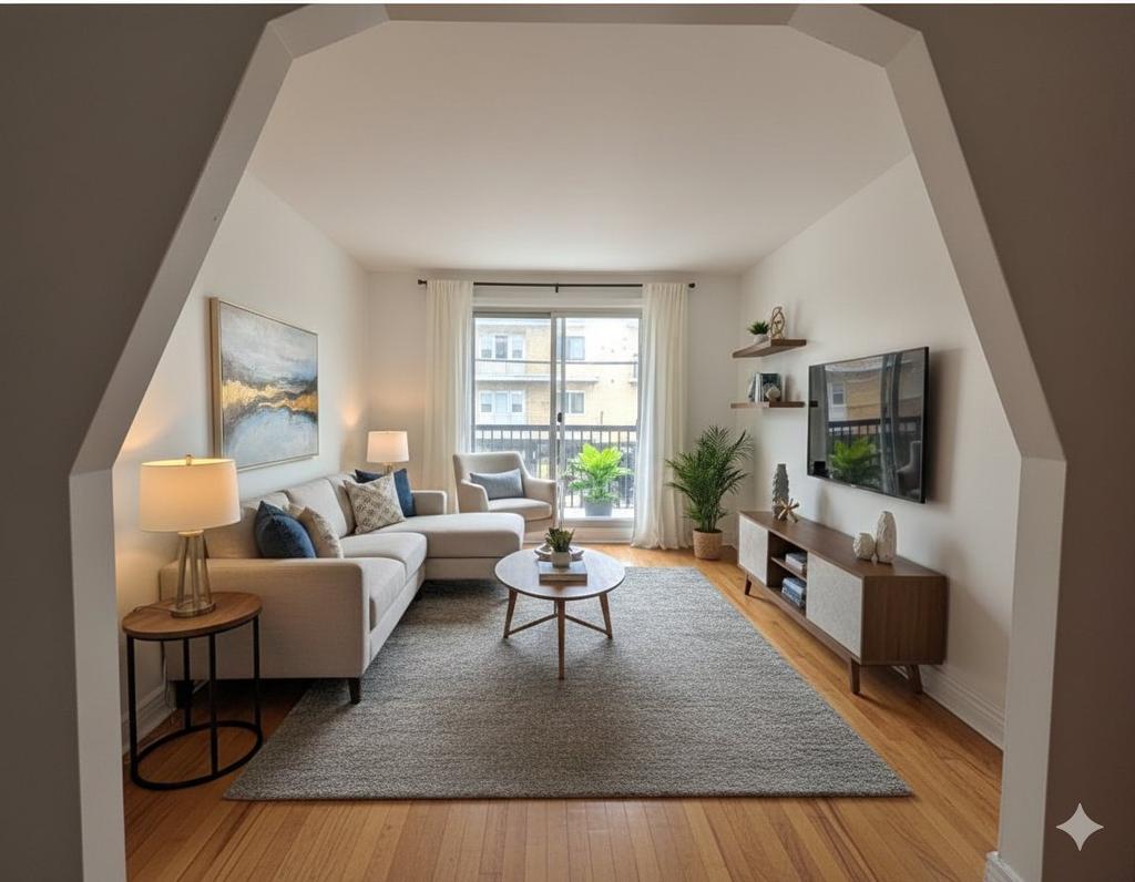 Salle familiale - 4-4570 Rue Bélanger, Montréal (Rosemont/La Petite-Patrie), QC - Indoor Photo Showing Living Room