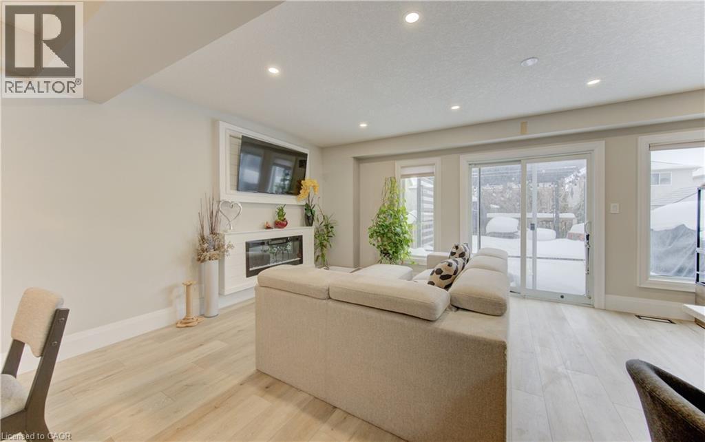 43 Seabrook Drive, Kitchener, ON - Indoor Photo Showing Living Room With Fireplace