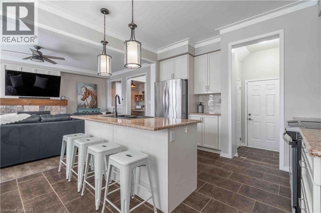 Alternate view showing access to garage and basement. - 115 Larry Crescent, Caledonia, ON - Indoor Photo Showing Kitchen