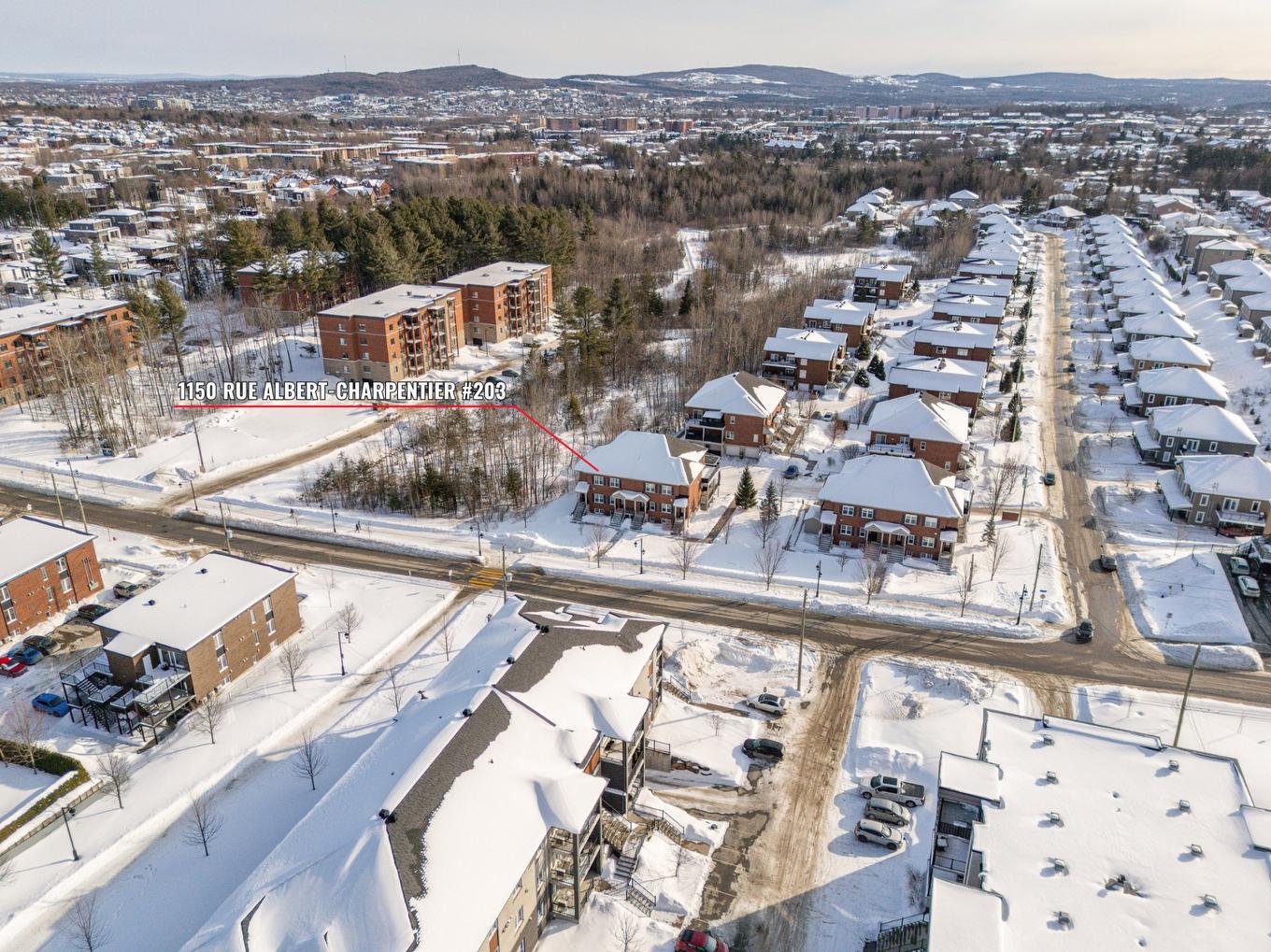 Aerial photo - 203-1150 Rue Albert-Charpentier, Sherbrooke (Les Nations), QC - Outdoor With View