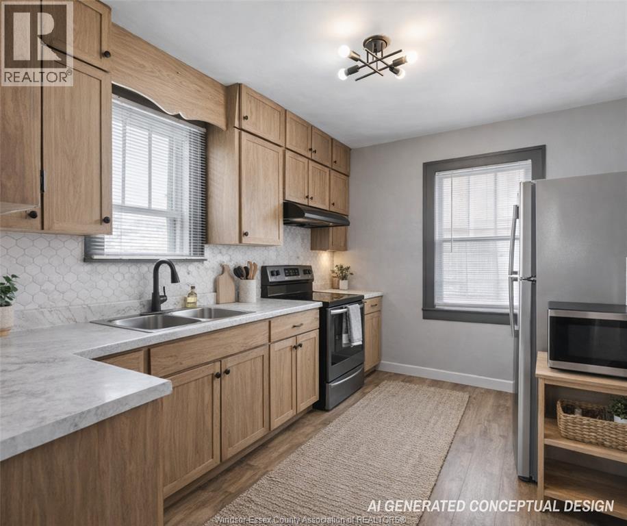1430 Albert, Windsor, ON - Indoor Photo Showing Kitchen With Double Sink