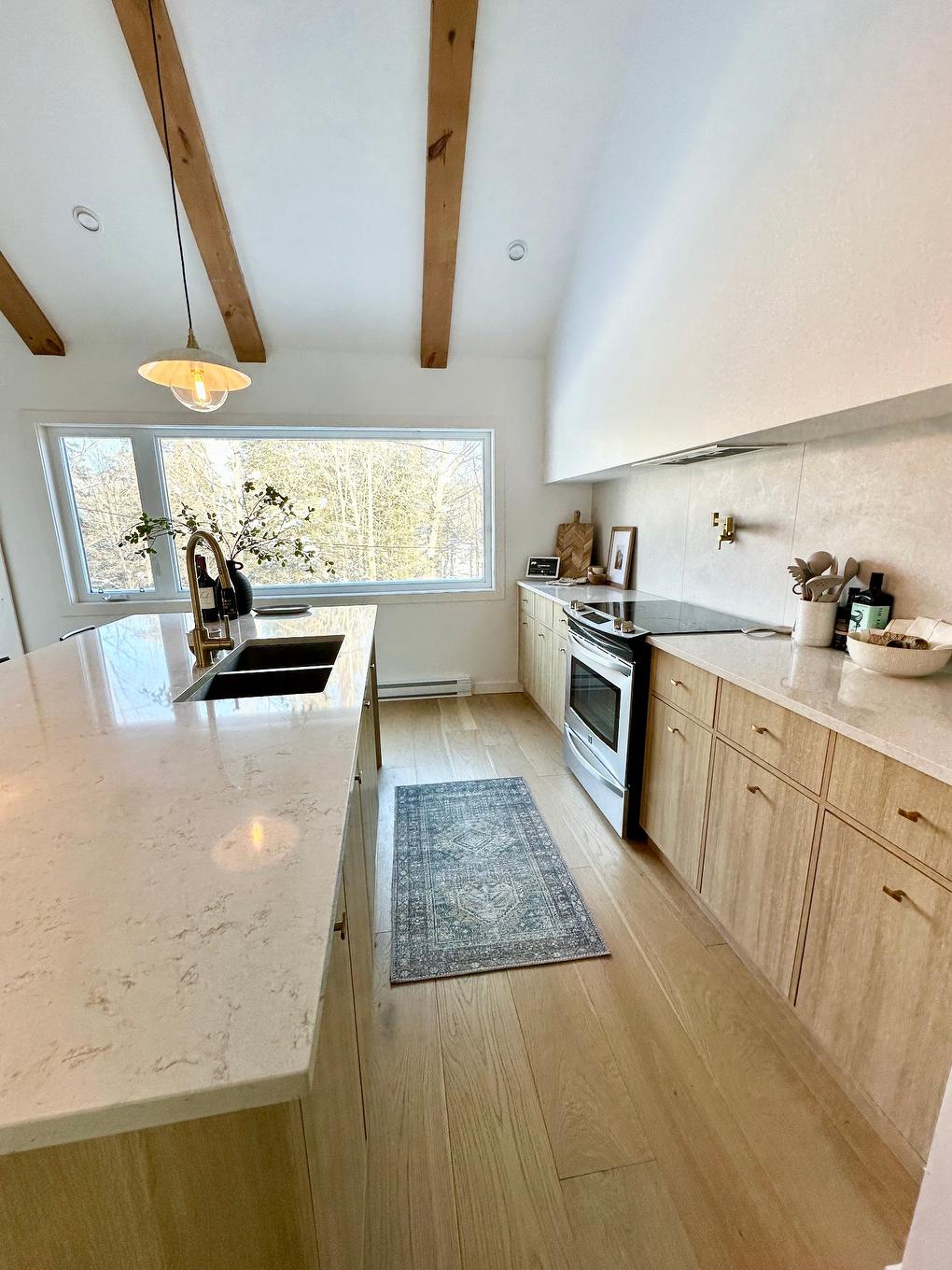 Cuisine - 1524 Rue Pierre-Émile-Gratton, Saint-Adolphe-D'Howard, QC - Indoor Photo Showing Kitchen With Double Sink