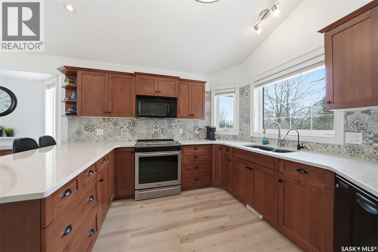 B & A Acreage, Aberdeen Rm No. 373, SK - Indoor Photo Showing Kitchen With Double Sink