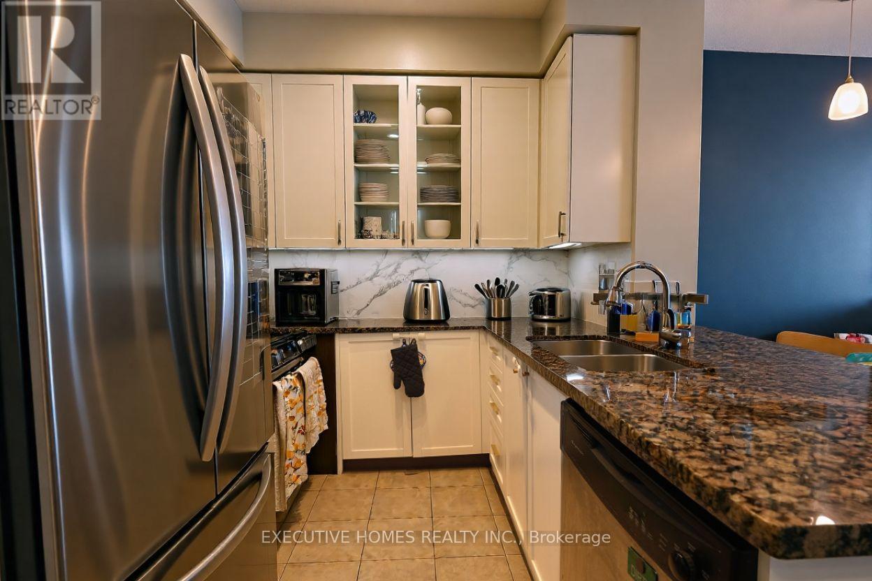 Ph101 - 225 Sherway Gardens Road, Toronto, ON - Indoor Photo Showing Kitchen With Double Sink