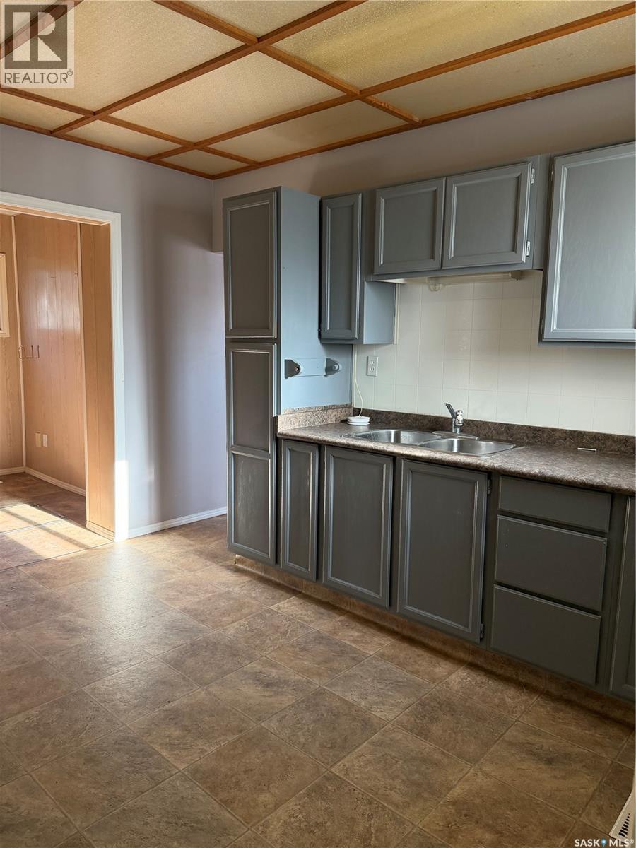 322 2Nd Avenue, Young, SK - Indoor Photo Showing Kitchen With Double Sink