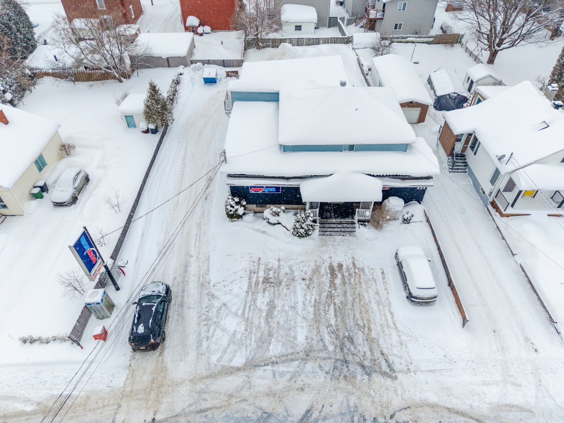 Aerial View - 424 Rue Laurier, Val-Des-Sources, QC - Outdoor With View