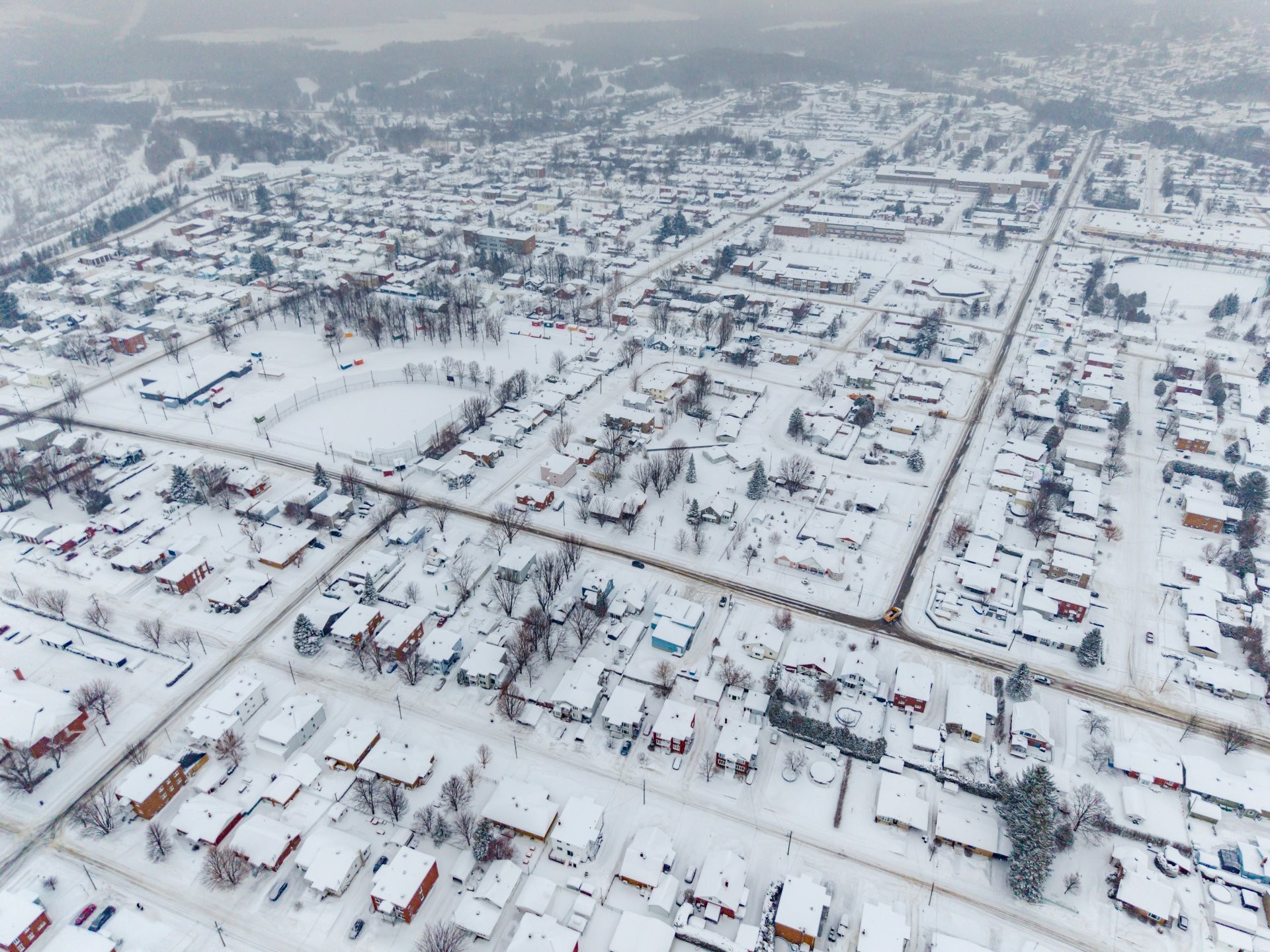 Aerial View - 424 Rue Laurier, Val-Des-Sources, QC -