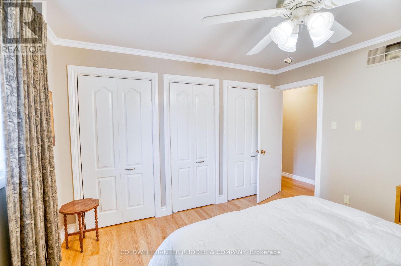 Triple closets in primary bedroom. - 118 Robinson Avenue, Ottawa, ON - Indoor Photo Showing Bedroom