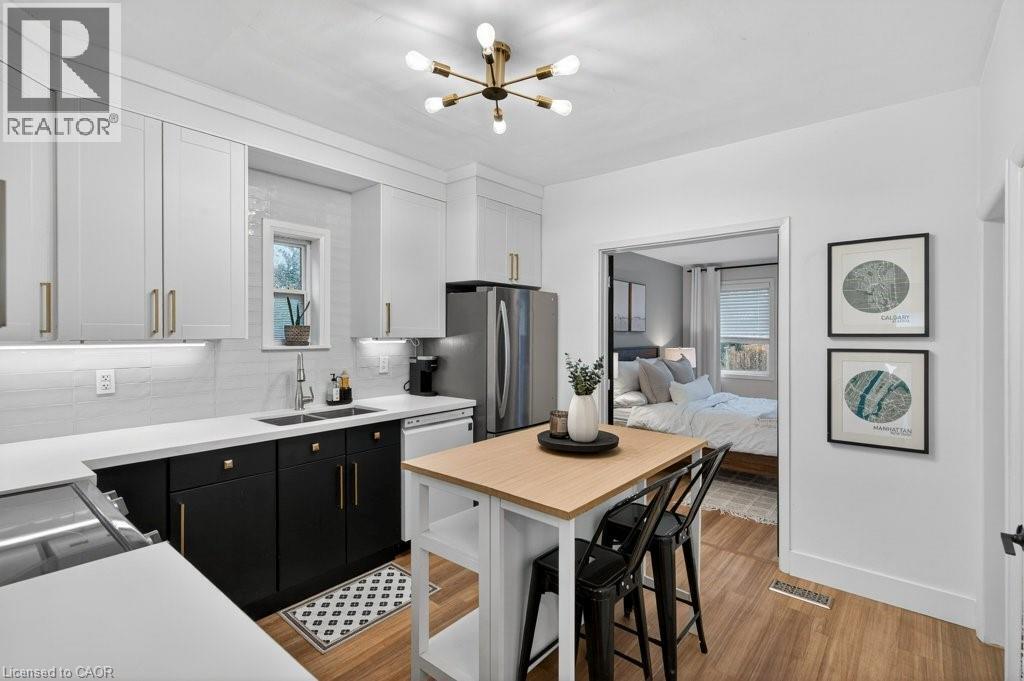 196 Paling Avenue, Hamilton, ON - Indoor Photo Showing Kitchen With Double Sink