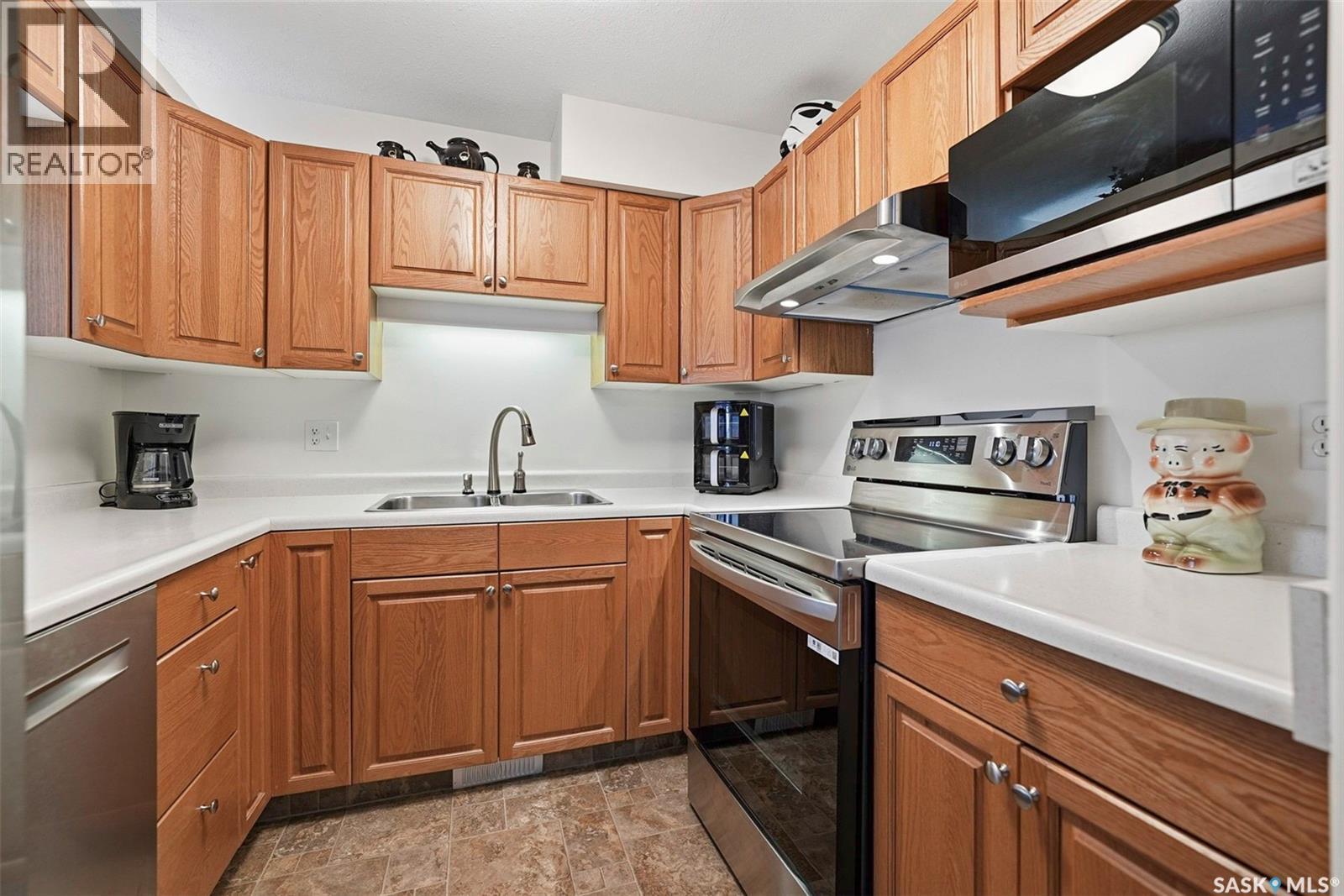 4 102 Willow Street, Saskatoon, SK - Indoor Photo Showing Kitchen With Double Sink
