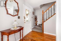 Stairs to upper level -