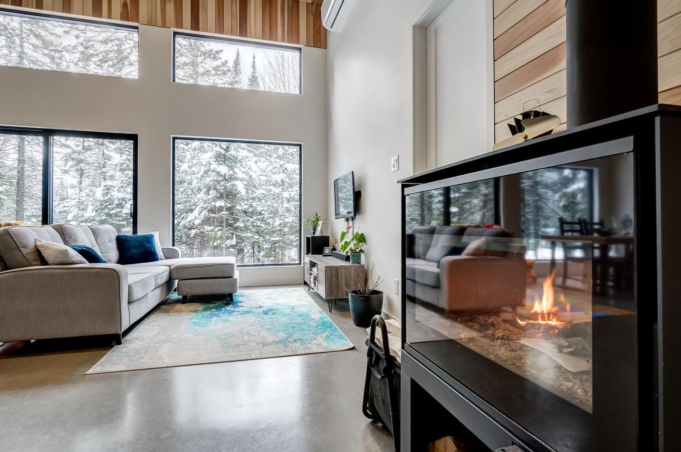 Living room - 615 Ch. David, Lac-Supérieur, QC - Indoor Photo Showing Living Room