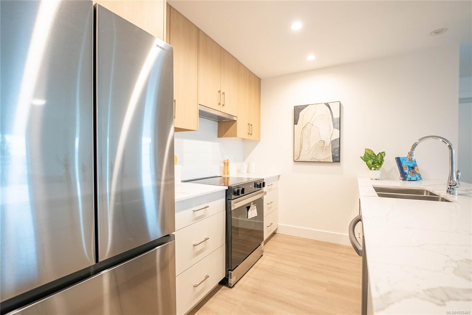 202-258 Helmcken Rd, View Royal, BC - Indoor Photo Showing Kitchen With Stainless Steel Kitchen With Double Sink With Upgraded Kitchen