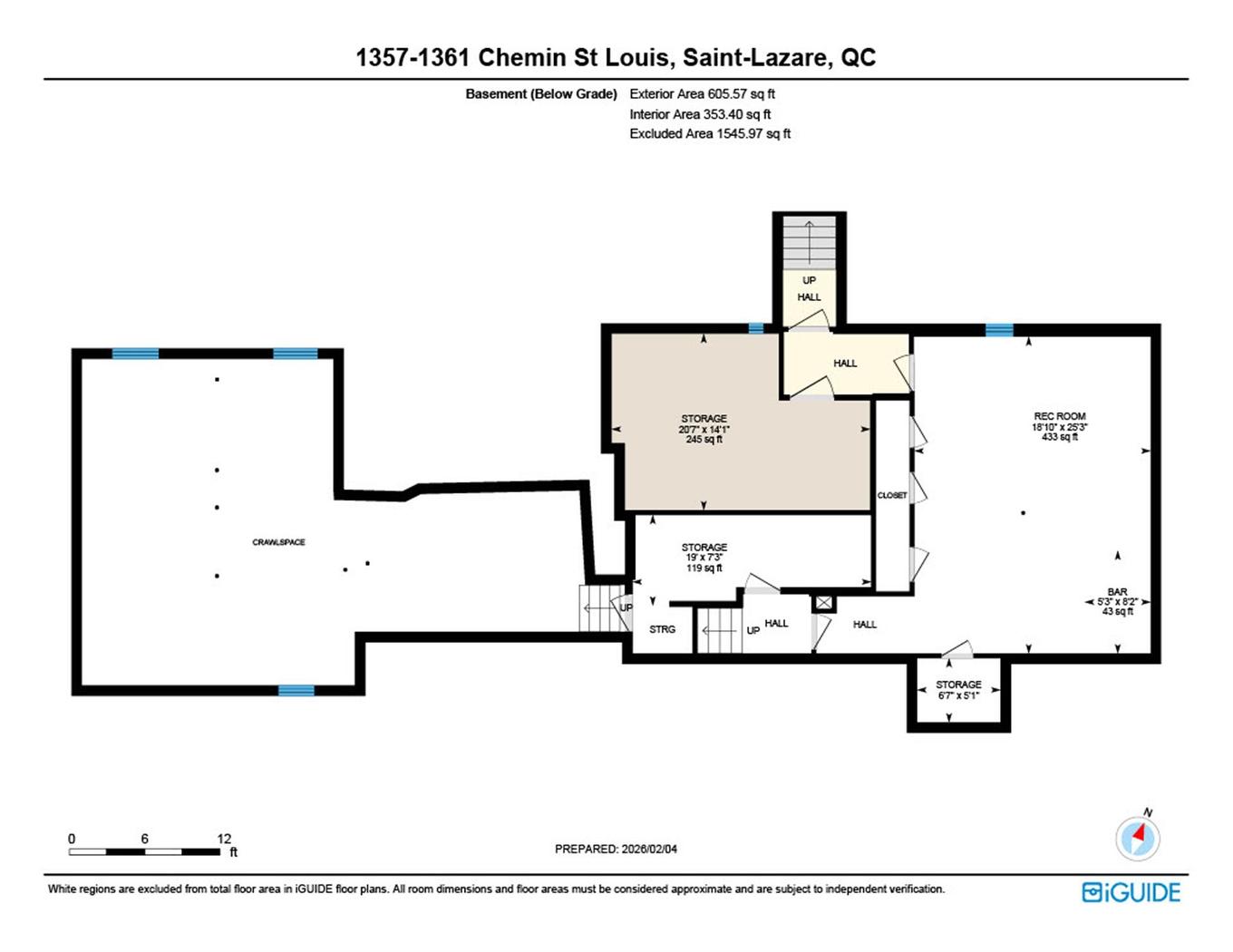 Plan (croquis) - 1357Z - 1361Z Ch. St-Louis, Saint-Lazare, QC