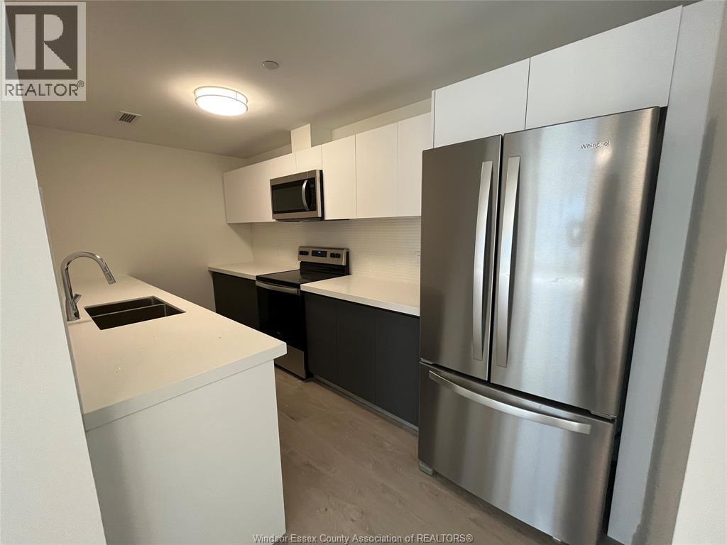 3290 Stella Crescent Unit# 301, Windsor, ON - Indoor Photo Showing Kitchen With Stainless Steel Kitchen With Double Sink