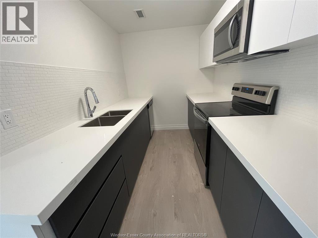 3290 Stella Crescent Unit# 301, Windsor, ON - Indoor Photo Showing Kitchen With Double Sink