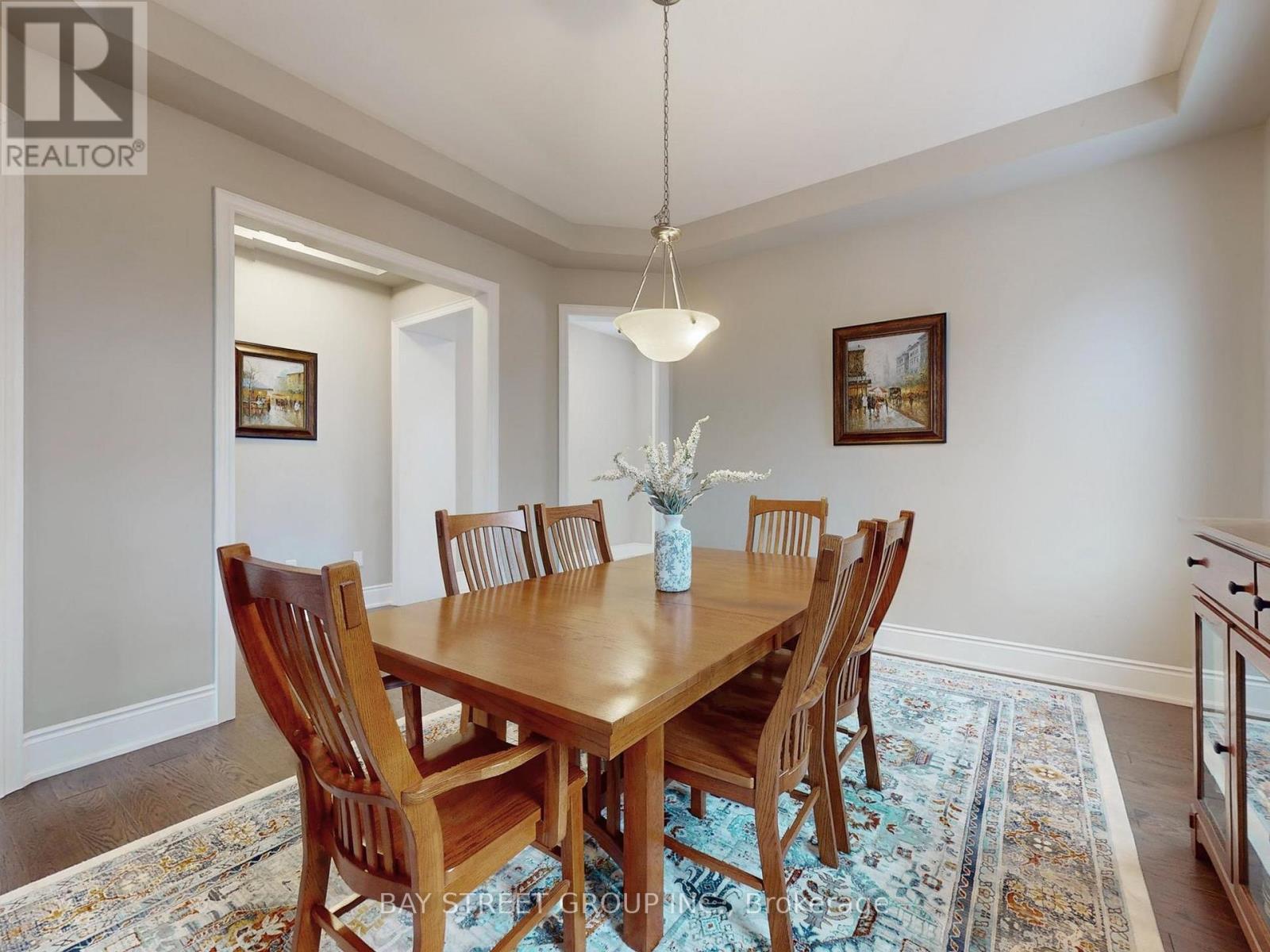 Formal Dining Room With Coffered Ceiling - 39 Cairns Gate, King, ON - Indoor Photo Showing Dining Room