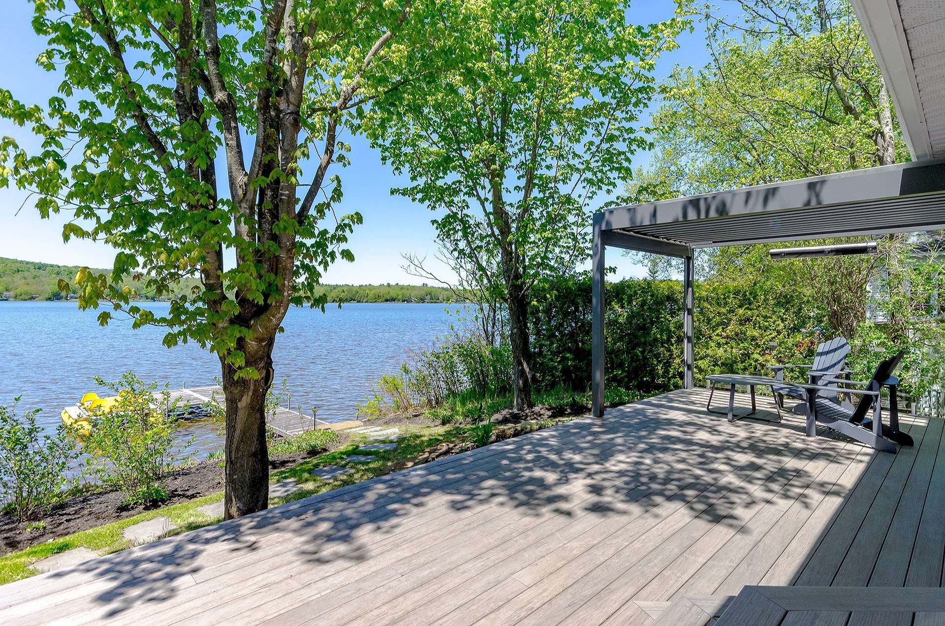 Terrasse - 230 Rue Larose, Dunham, QC - Outdoor With Body Of Water With Deck Patio Veranda