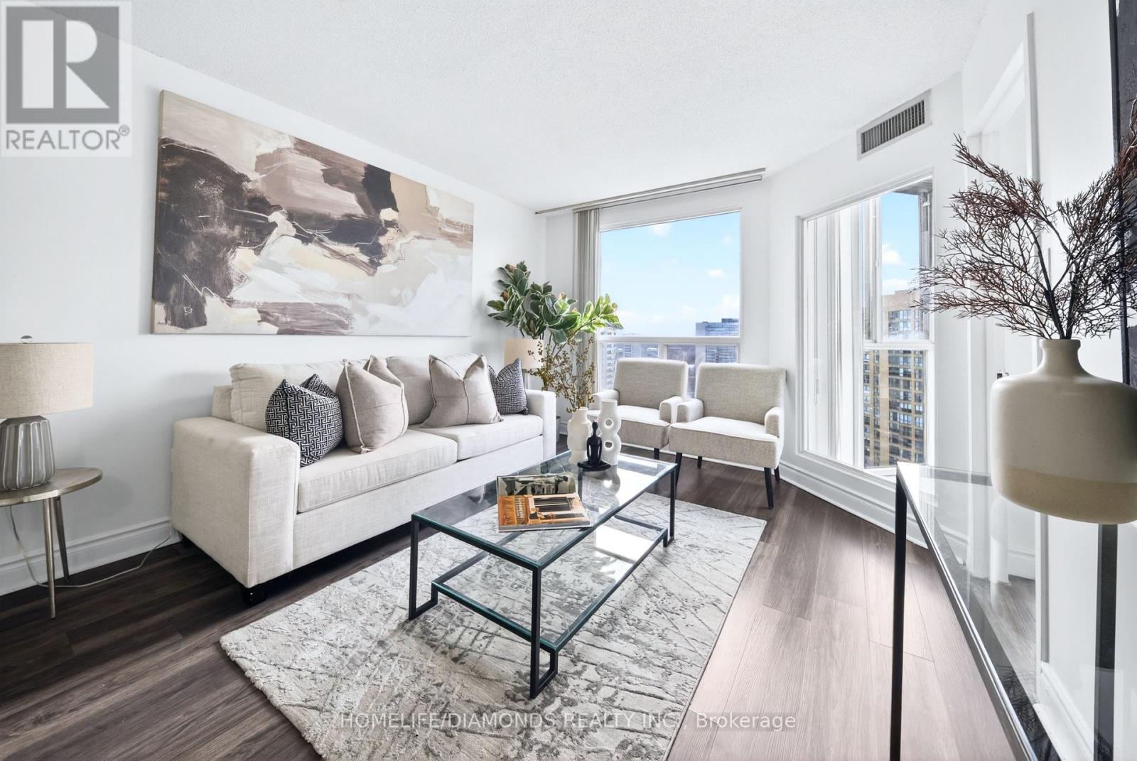 2002 - 5 Concorde Place, Toronto, ON - Indoor Photo Showing Living Room