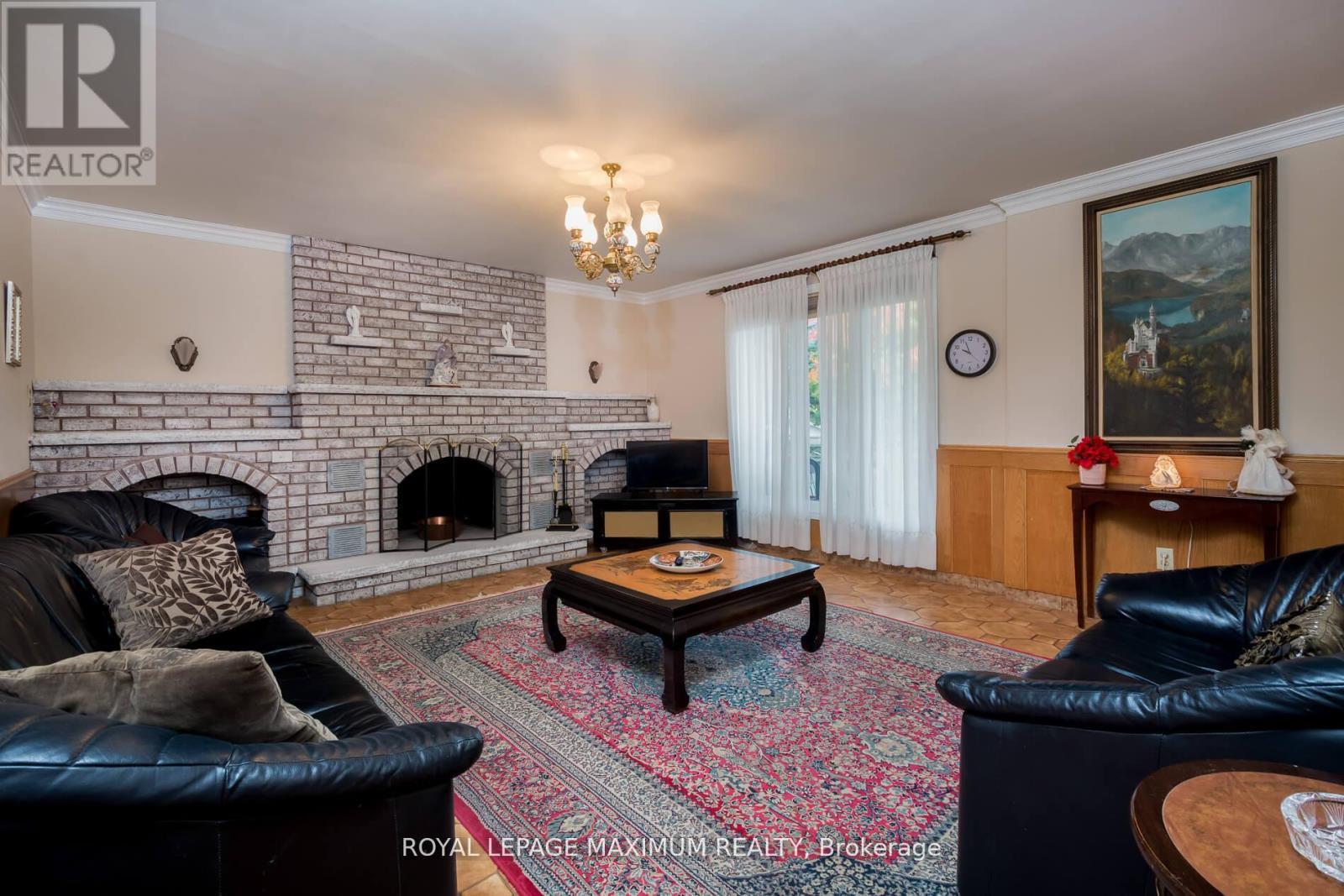 119 Glen Long Avenue, Toronto, ON - Indoor Photo Showing Living Room With Fireplace