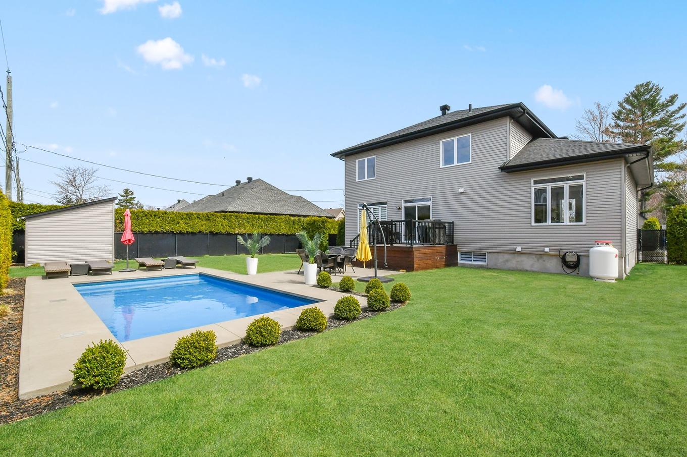 Extérieur - 13970 Rue Guillaume-Alarie, Mirabel, QC - Outdoor With In Ground Pool With Backyard