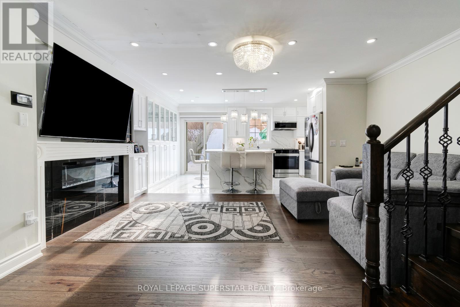 131 Checkerberry Crescent, Brampton, ON - Indoor Photo Showing Living Room With Fireplace