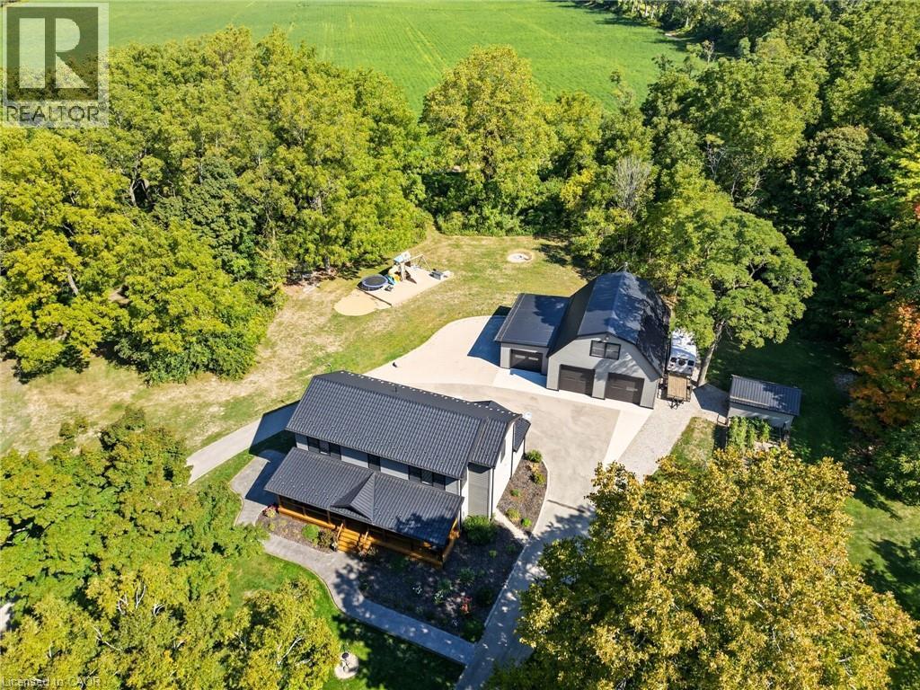 Aerial view of property and surrounding area - 115 Lakeshore Road, Port Burwell, ON - Outdoor With View
