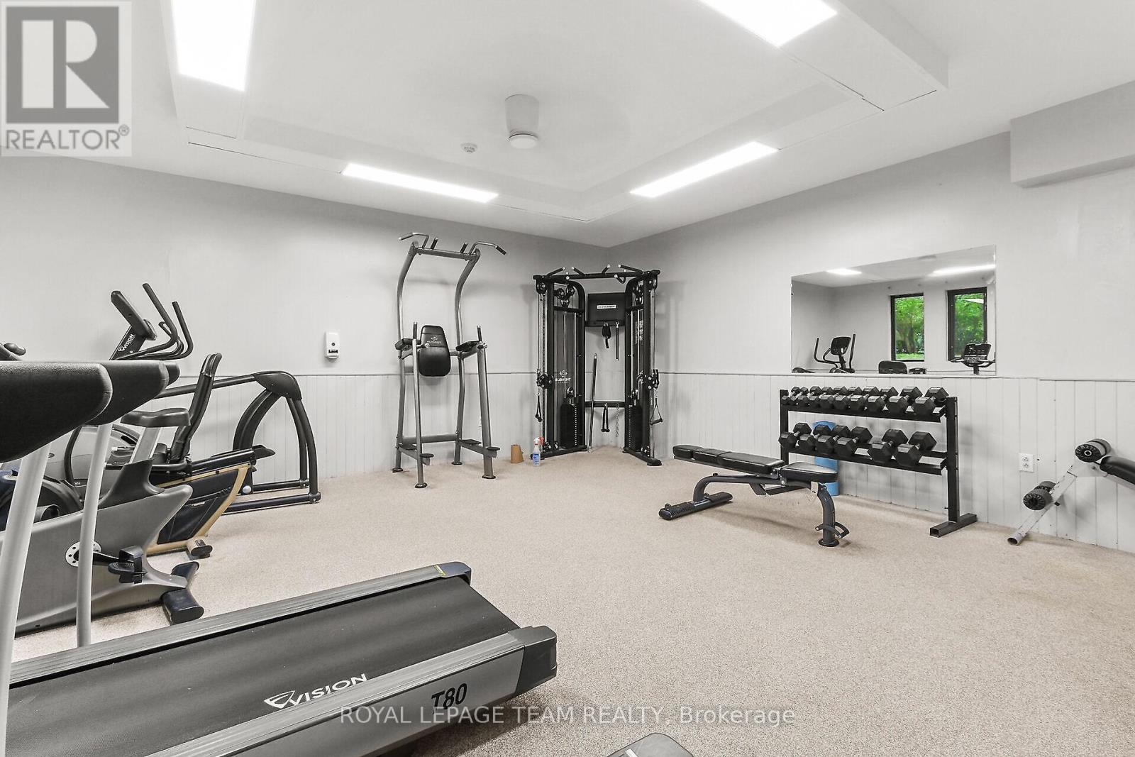 Exercise Room - 708 - 20 Chesterton Drive, Ottawa, ON - Indoor Photo Showing Gym Room