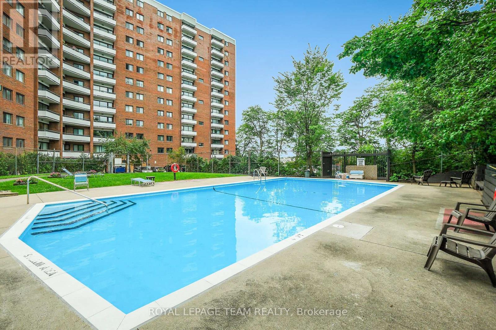 Outdoor Pool - 708 - 20 Chesterton Drive, Ottawa, ON - Outdoor With In Ground Pool With Balcony