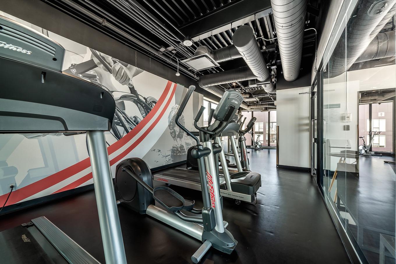 Exercise room - 1204-1085 Rue Smith, Montréal (Le Sud-Ouest), QC - Indoor Photo Showing Gym Room