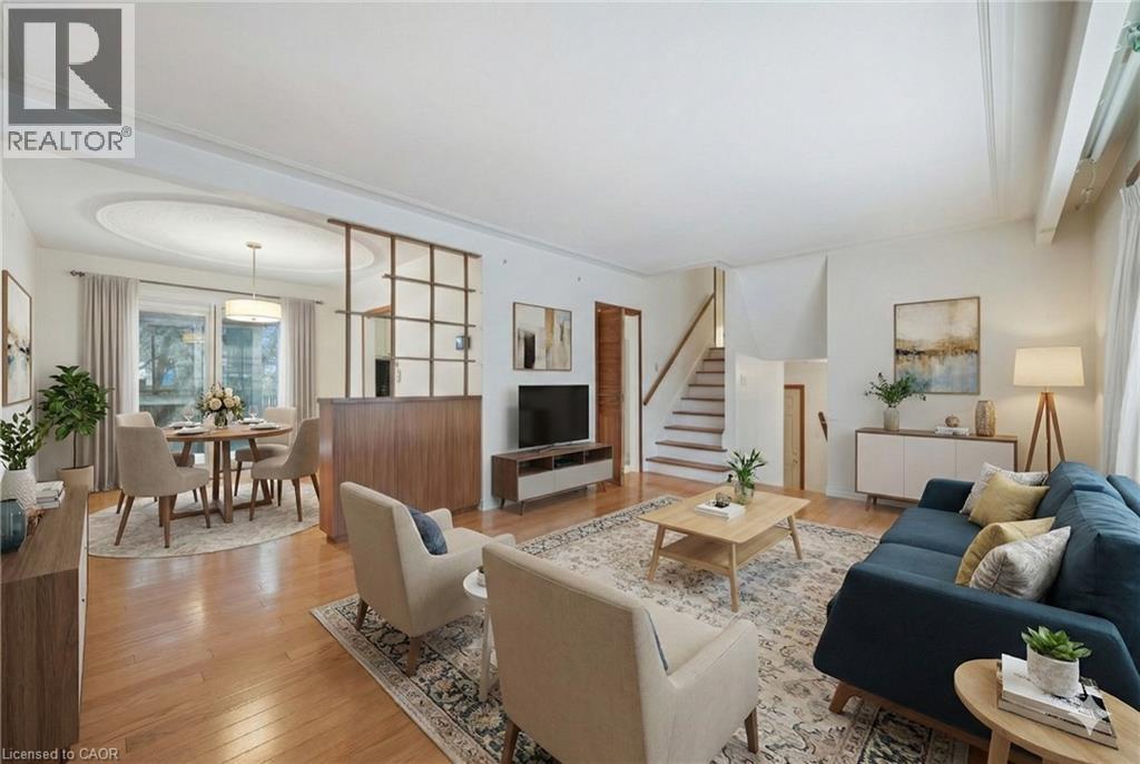 Virtually staged - 123 Lorraine Avenue, Kitchener, ON - Indoor Photo Showing Living Room