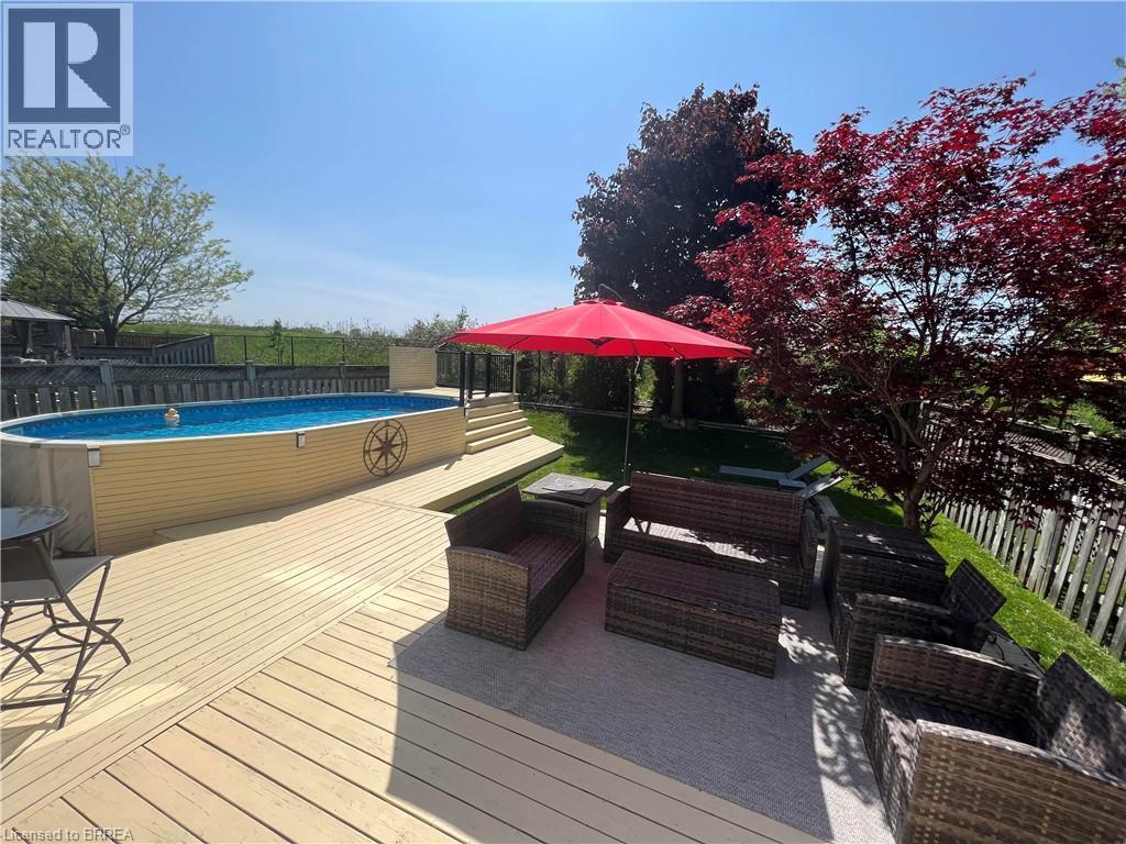 67 Wadsworth Crescent, Cambridge, ON - Outdoor With Above Ground Pool With Deck Patio Veranda