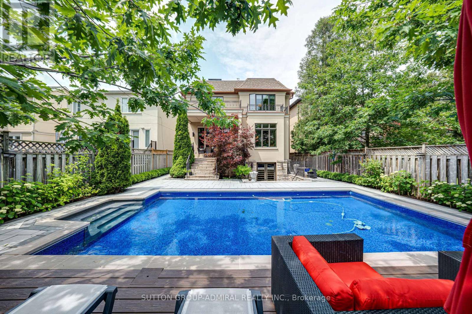 669 Bedford Park Avenue, Toronto, ON - Outdoor With In Ground Pool With Deck Patio Veranda With Backyard