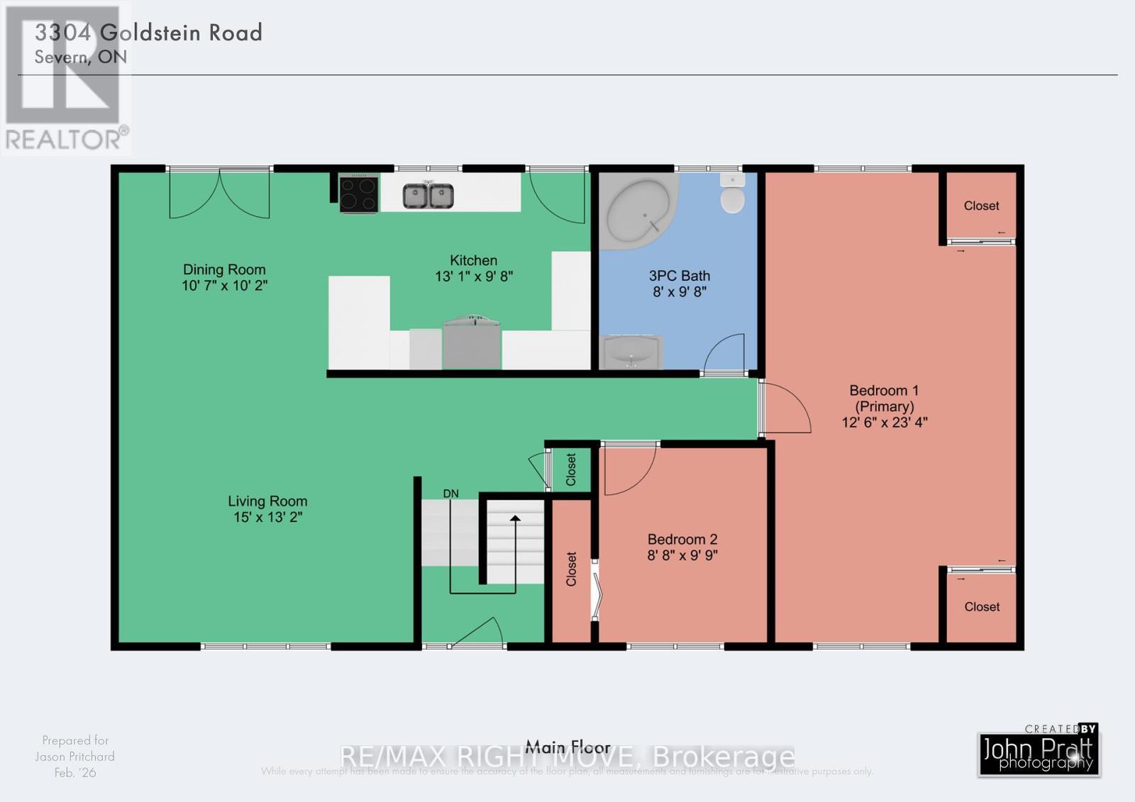 Main level layout - 3304 Goldstein Road, Severn, ON - Other