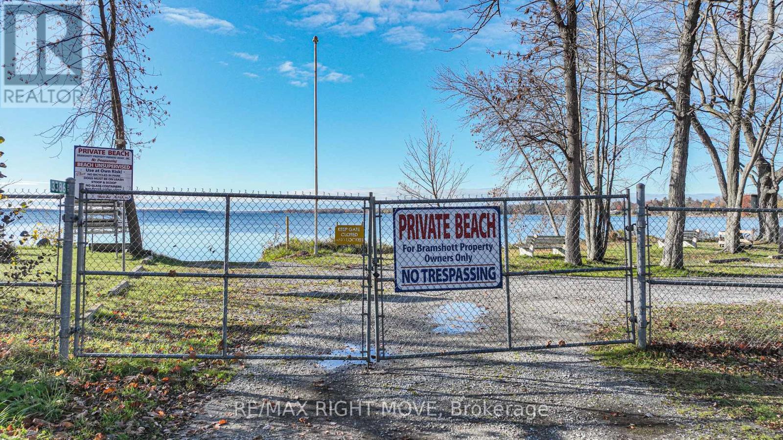 Gated private beach access - 3304 Goldstein Road, Severn, ON - Outdoor With Body Of Water With View
