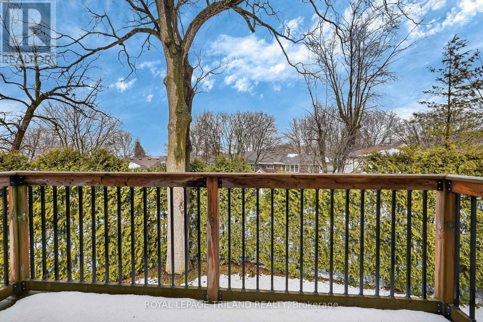 Backyard: View from Upper Deck - 126 Somerset Road, London South (South K), ON - Outdoor With Balcony With View